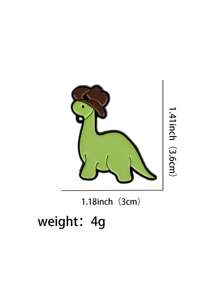 1 pièce Broche épinglette en émail à motif mignon de dinosaure. Épinglettes de revers pour sac à dos, vêtements, accessoires, bijoux dessin animé, décorations de fête, cadeau