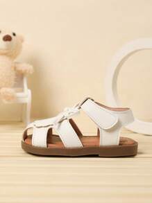 Cute Summer Bow Design Soft Bottom Sandals For Girls - White - View 5