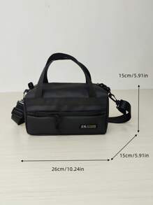 Casual Crossbody Bag For Men, Sports Messenger Bag, Shoulder Bag, Gym Bag, Courier Bag, Adjustable Strap Backpack, Black