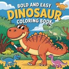 Serie de dinosaurios: Libro para colorear super lindo, con personajes animales adorables, perfecto para relajarse y pasar el tiempo, excelente regalo para amigos, parejas y familias, Día de la Madre, regalo para mamá, regreso a la escuela, útiles escolares - Serie de dinosaurios - Ver 11