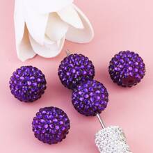 18x20mm 10/20pcs Pack Mix Colorful Plating Color Bulk Price High Quality Resin Rhinestone Ball Beads For DIY Beadable Pen Keychain Chunky Bubblegum Necklace Bracelet Jewelry Making