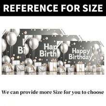1 Silver Birthday Party Background Banner, Sparkling Balloons, Gifts, Multifunctional New Background Hanging Cloth, Birthday Party Decoration Supplies, Holiday Celebrations, Women's Singles Parties, Bedroom And Living Room Wall Decorations, Photography Background Decoration, No Power Required