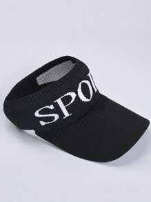 1 件女士夏季运动网眼透气露顶棒球帽，防紫外线 - 黑色 - 查看 7