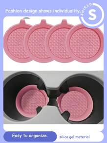 2/1 pezzo Sottobicchiere da auto, sottobicchiere con portabicchiere incassato, sottobicchiere universale antiscivolo in silicone per porta bicchieri da auto, accessori per interni auto, tappetino organizer, scatola porta oggetti da viaggio