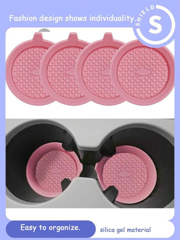 2/1 pezzo Sottobicchiere da auto, sottobicchiere con portabicchiere incassato, sottobicchiere universale antiscivolo in silicone per porta bicchieri da auto, accessori per interni auto, tappetino organizer, scatola porta oggetti da viaggio
