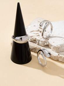 3pcs/Set Open Adjustable Women Fashion Rings, Suitable For Daily Wear, Street Hip Hop Style