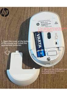 HP 无线鼠标可爱安静 2.4GHz 可靠连接 S1000 PLUS 便携式鼠标适用于电脑和笔记本电脑 USB 即插即用，是万圣节和圣诞节的最佳礼物 - 綠色 - 查看 5