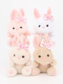 15 厘米/5.90 英寸复活节兔子毛绒玩具可爱动物兔子带蝴蝶结毛绒动物玩偶装饰创意礼物儿童生日派对家居女孩房间装饰 - 彩色 - 查看 2