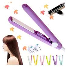 Chic Mini Ceramic Curling Iron, Curlchic Mini Ceramic Curling Iron, Portrait Mini Dual Purpose Curling Iron, Ceramic Mini Hair Curler For Short Hair, Portable Mini Curling Iron Travel Purple