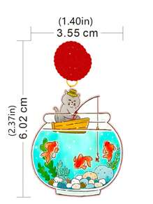 Pink Snail 手工制作的种子珠耳钉、创意个性耳环、卡通卡哇伊耳环、时尚珠宝、猫和鱼缸动物爱好者丙烯酸树脂吊坠耳环，适合女士女孩、夏季冬季假期海滩派对礼物，适合她和情侣、复活节礼物耳环