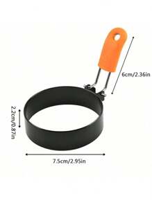 1pc Thickened Stainless Steel Non-Stick Round Egg Ring, Household Kitchen Small Hamburger Patty Mold