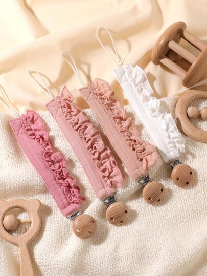 2 pezzi Portasuini con elastico | Fermasuini per bambini | molletta portasuini universali con chiusura in legno di faggio per giocattoli e dentaruini per neonato | Regalo ideale per bambini e bambine