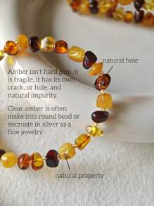 Natural Baltic Asymmetrical Amber Bracelet Therapy Gemstone Accessorize For Calm And Peace Energy Gift For Her Anniversary Mother's Day Presents