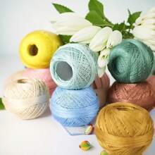 50g Kolorowa nić koronkowa nr 7 jest używana do tkania wykwintnych i romantycznych ręcznie robionych wyrobów, dekoracyjnych obrazów i ozdób - 50g - Zobacz 9