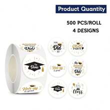 2025 Graduation Stickers, 2025 Graduation Labels, Round Adhesive Stickers, Gift Packaging Bag Labels, Gift Tags, Graduation Congratulations Stickers, Graduation Decorative Stickers, Sealing Stickers, Self-Adhesive, Class Of 2025, Envelopes, Graduation Cards, Graduation Cap Stickers, Graduation Ceremony & Party Decorations, Graduation Gifts, Holiday Decorations, 2.5cm/3.5cm