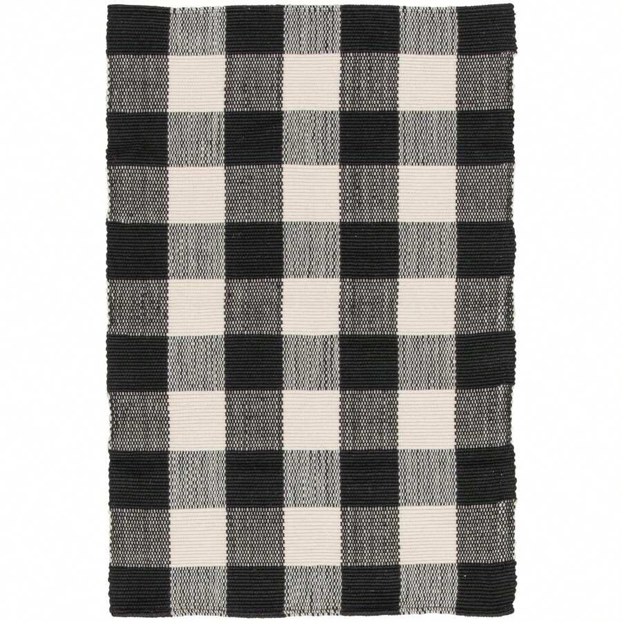 (3 Pack) Mainstays 24" X 36" Black & White Outdoor Layering Rug - 3 Pack - View 1