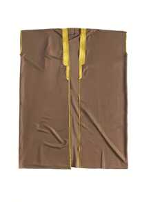 1pc Men's Arabic Sheik Robe Graduation Gown - Coffee Brown - View 5