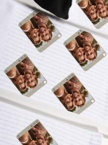 1 Pc Personalized Couple Face Custom Socks - Custom Photo Design Mid-Calf Socks, Fun Gift For Couples, Valentine'S Day, Birthdays And Special Occasions, Funny Socks, Fun Prints, Four Sizes Available, Cute, Charming, Exclusive Souvenir Gift - White - View 4