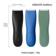 آلة التجميل المهنية للجسم مع شفرات قابلة للاستبدال معيار IPX6 - قابلة للشحن بالمنفذ USB ، ببطارية ليثيوم 600 مللي أمبير ، شفرة سيراميكية لتهذيب شعر البطن والجسم للرجال ، ماكينة حلاقة كهربائية للبيكيني وتجميل الرجال ، هدية مثالية للأحباء ، أداة تجميل | تصميم أنيق | شحن USB ، ماكينات تهذيب