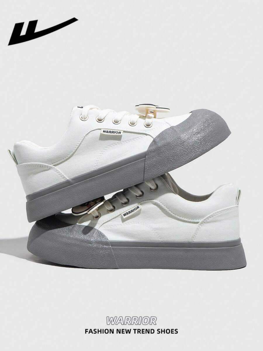 WARRIOR 1 par de zapatillas de lona con cordones WARRIOR para mujer, de estilo casual de baja altura para exteriores, planas, transpirables, de uso para patinaje, ligeras, de moda y cómodas