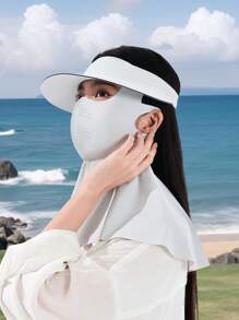 GOLOVEJOY 1pc Summer New Full Face Sun Protection Hat, Women Breathable Fabric UV Protection Neck Cover Detachable Brim Hat - Suitable For Cycling, Camping, Hiking, Mountaineering, Outdoor Activities - Multicolor - View 8