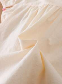 Young Girl Short Sleeve Shirt, Minimalist Fashion, Suitable For Summer