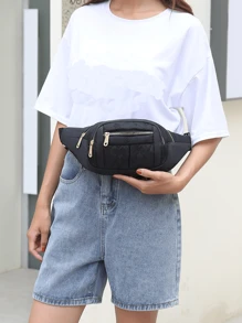 Bolsa de cintura multifuncional y de gran capacidad, resistente al agua, unisex, duradera para uso empresarial y en sitios de construcción (patrón cortado al azar) - Multicolor - Ver 9