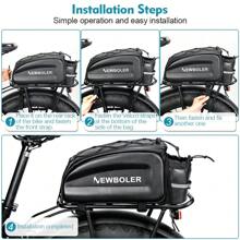 NEWBOLER Bicycle Rear Seat Bag MTB Bike Rack Bag Trunk Pannier Cycling Large Capacity Waterproof Travel Bag - Multicolor - View 10