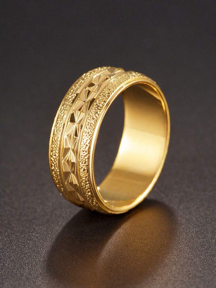 1pc Stainless Steel Ring For Men, Fashion Accessories, Couple Style