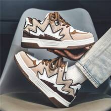 Board Shoes Thick Soles Low Top Wear-Resistant Men's Casual Shoes All Match Sports Shoes - 棕色 - 查看 4