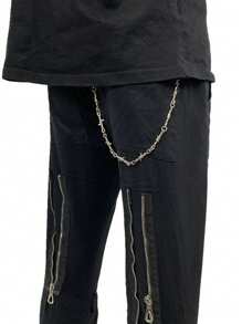 1 pieza Collar de espina de estilo punk y cadena para pantalones, accesorio de moda callejera única adecuada para usar a diario