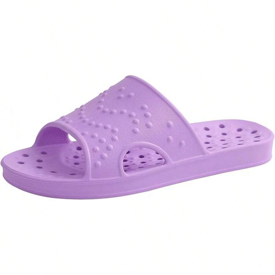 Shevalues Shower Shoes Women With Arch Support Quick Drying Pool Slides Lightweight Beach Sandals With Drain Holes - Purple - View 1