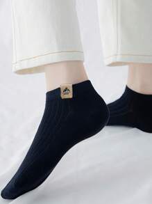 10 pares, unisex, sencillos y de moda en color negro/blanco, calcetines tipo náutico de verano de unicolor, antiolor, de corte bajo, transpirables, cómodos y versátiles para todo el año, adecuados para uso diario