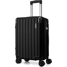 Large Suitcase Hard Shell | Aluminum Telescopic Handle | TSA 3 Digit Combination Lock | 4 Dual Spinner Wheels | Lightweight Suitcase Large. (Black, Large 28") - Black - View 8