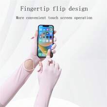 1 Pair Women's Extra Long Ice Silk Arm Sleeves, UV Protection Driving Bike Sleeve Gloves, Summer, Gift For Friend/Girlfriend/Mother - Multicolor - View 3