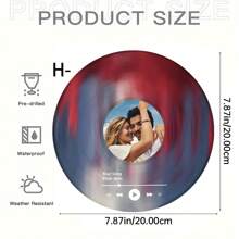 Graduation Season 1pc Vinyl Acrylic Record, Personalized Song & Photo Plaque, Couple, Family, Loved One, Unique Home Decor Gifts, Custom Music & Photo Decoration, Ideal For Valentine's Day, Mother's Day, Father's Day, Anniversary, Special Occasion - Acrylic-round - View 12