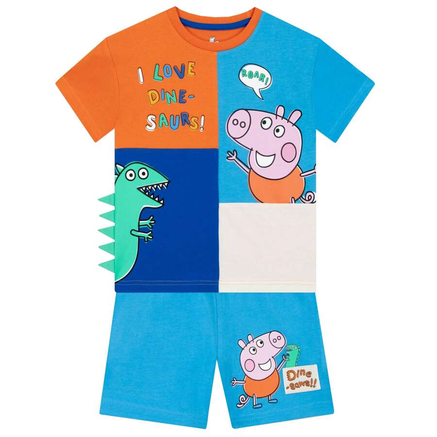 Peppa Pig T-Shirt And Shorts Outfit | Boys' Shorts And Summer Top Set | George Boys T Shirt Set