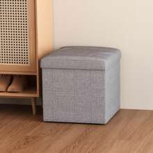 Twolike 43/15/30/16 Inches Folding Storage Ottoman Bench End Of Bed Bench Storage Chest Portable Ottoman With Storage Foot Stool Dark Gray For Entryway Bedroom Living Room Multiple Sizes