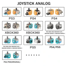 DATA FROG Pièces de rechange de manette analogique 3D DATA FROG pour les contrôleurs PS 5//Switch Pro/ One, accessoires de réparation de manchon thumb
