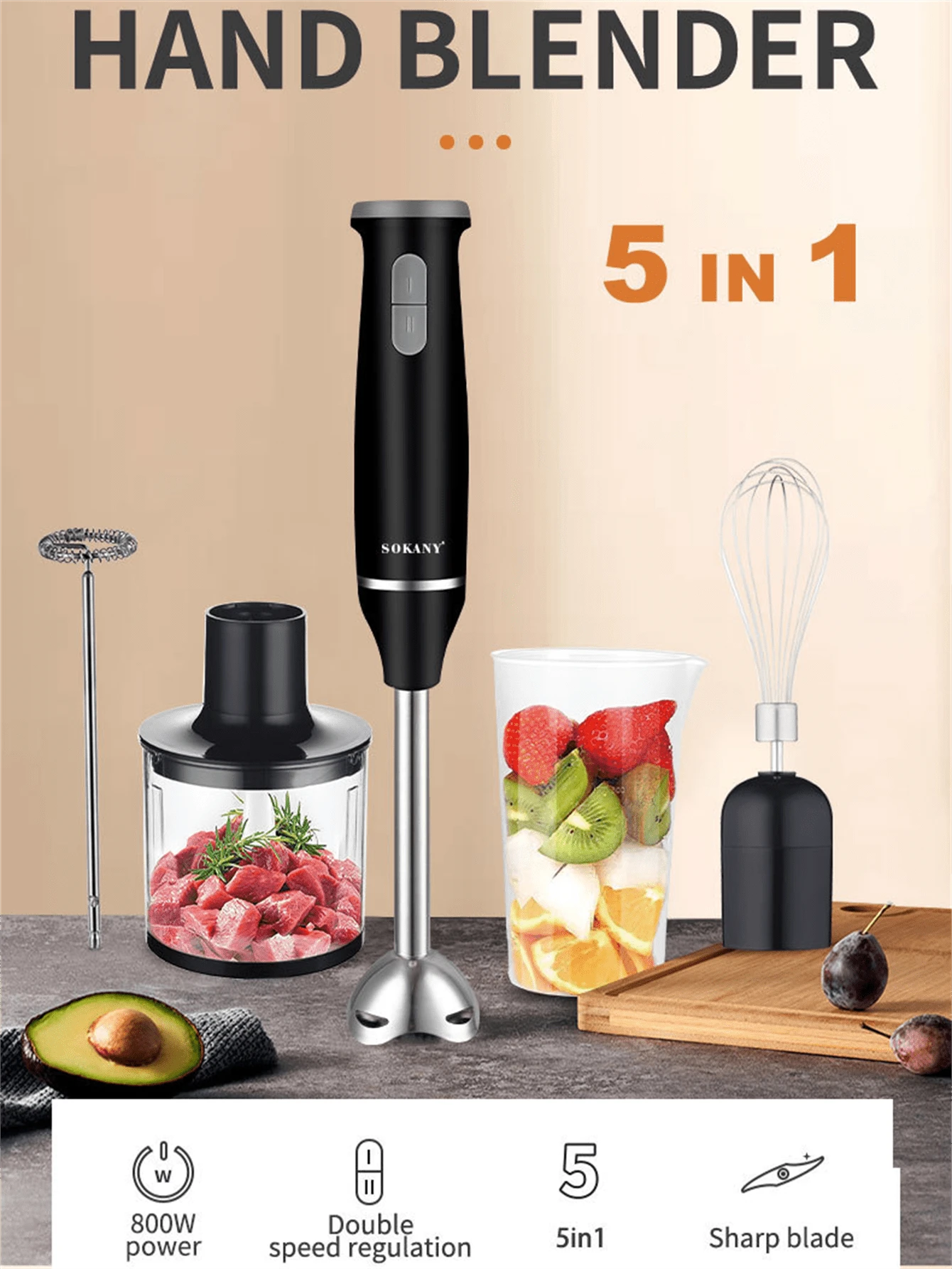 Severin S 3735 Soothie Ini Frullatore Con Lae In Acciaio Inox Di - 14