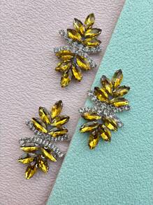 1-5pcs/Set Handmade Rhinestone Glass Gems Clothing Shoes Decor Sapphire Blue Crystal Patch, Requires Sewing - Multicolor - View 22