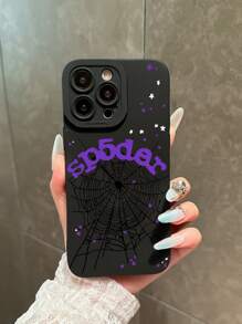 Funda para teléfono con estampado de telaraña y estrellas, compatible con Apple 16 ProMax, 14, 13, 12, 11 Pro Max, XS Max, X, XR, 8, 7, 6S, Plus, Mini, y Galaxy A13 4G, S21 FE 5G, A15, A21S, A34, A12, A50, S21, A71, funda de teléfono resistente a golpes, adecuado como regalo de cumpleaños para novia, novio o uso personal