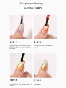 2026新款琥珀透明凝胶指甲油套装，12毫升。低调闪光玻璃底油，水晶猫眼凝胶指甲油。用途广泛，适合春夏使用。 - 彩色 - 查看 7