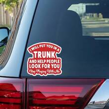 1 件有趣的黑色幽默后备箱贴纸、野蛮汽车乙烯基贴花、讽刺保险杠贴纸、搞笑前卫引语防水贴纸、送给朋友的恶作剧礼物、卑鄙的幽默汽车后备箱贴纸、攻击性笔记本电脑水瓶贴花、成人笑话贴纸，适用于汽车窗户和办公桌