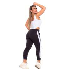 Kit 3 Crepe Knit Trousers With Belt - Black Gray Rose - View 6