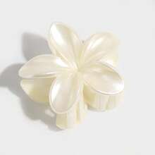 1pc Floral Hair Clip, Elegant Pearly Lily Flower Claw Clip, Versatile Hair Accessory Back To School