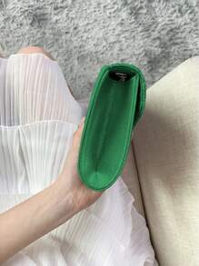 REMANLAND 闪亮晚装手拿包，优雅时尚信封包，派对舞会婚礼女士手提包 - 墨綠色 - 查看 6