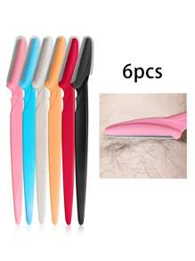 70/24/12/6pcs Set Multicolor Grooming Eyebrow Razor & Shaver Set, Eyebrow Trimmer & Shaver, Exfoliating Dermaplaning Tool, Body Hair Removal Trimmer And Face & Eyebrow Razor Set Long Handle Blade With Precision Cover Women Eyebrow Shaping Tools Suitable For Or Travel Use Multi-Function Eyebrow Trimmer, Sharp Stainless Steel Eyebrow Tools With Cover, For Eyebrow, Lip, Leg Hair & Gentle Effective Removal,Makeup,Cheap,Room Decor,Vanity,Travel,Bedroom,Makeup Accessories,Eyebrow Razor