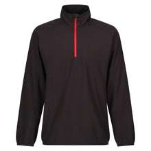 Regatta Mens Navigate Half Zip Fleece (Black/Classic Red) - Black - View 1
