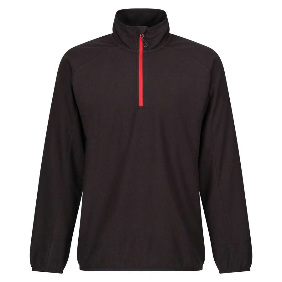 Regatta Mens Navigate Half Zip Fleece (Black/Classic Red) - Black - View 1